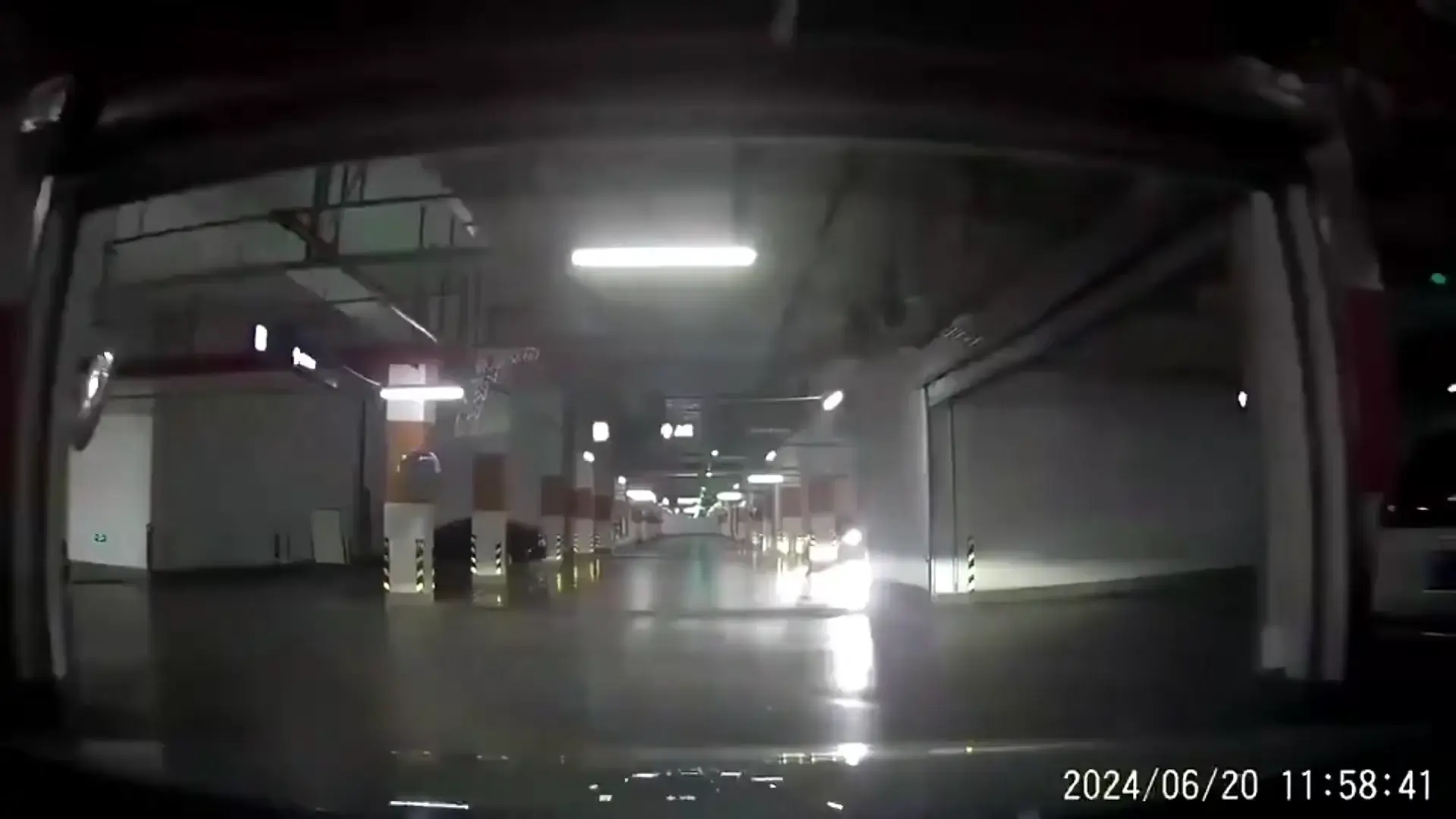 To drive out of a parking garage