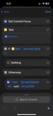Trying to make s shortcut to turn DND at certain conditions 