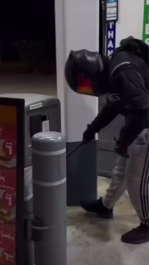 Trying to squeegee a helmet