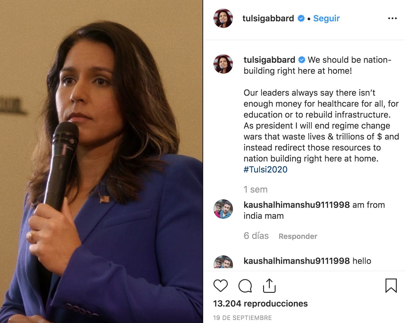 Tulsi Gabbard kinda looks like Selina...? | Scrolller