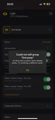 Unable to change a group’s name to the same one as the room’s name in iOS 18/macOS 15