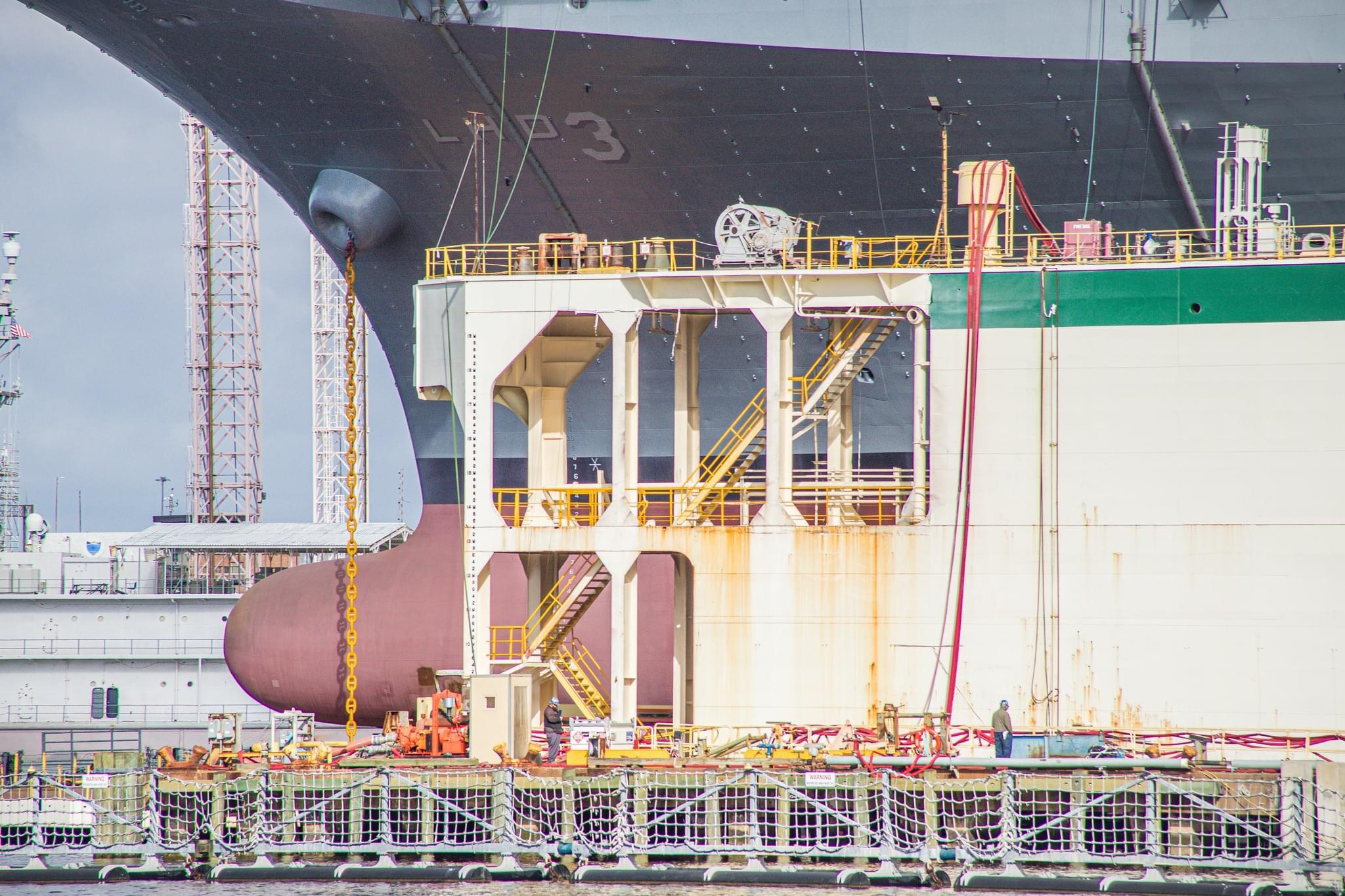 USS KEARSARGE (LHD-3) in Portsmouth, Virginia recently. [2048x1365]