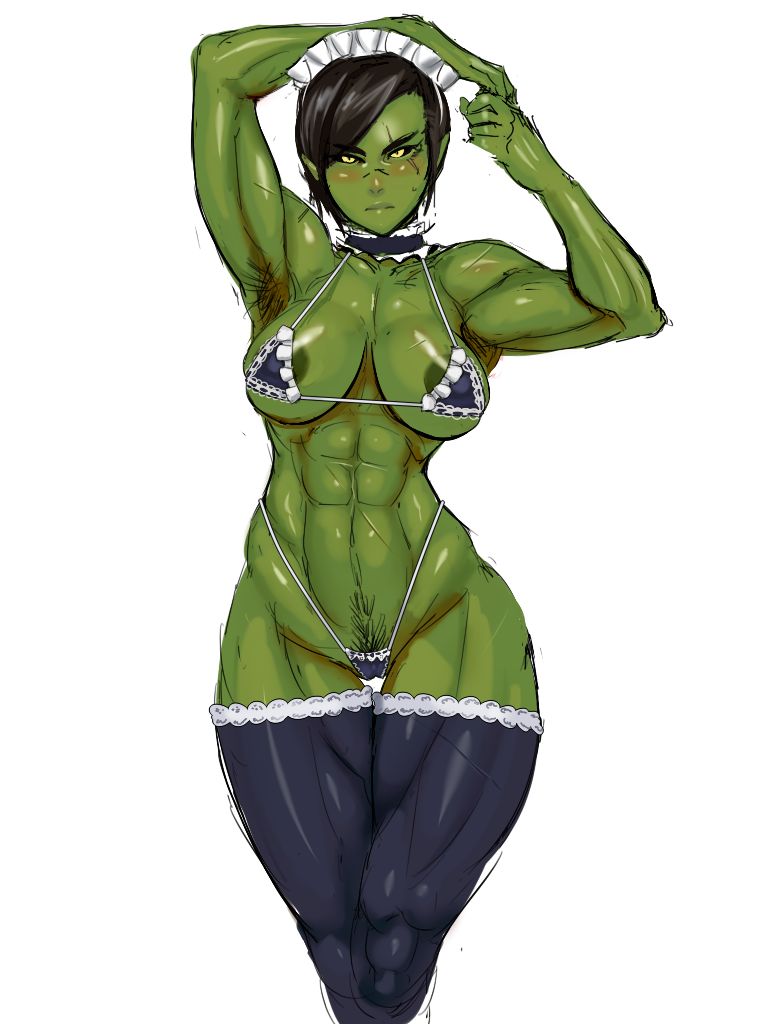 Anime monster girls and female warriors in fantasy armor and bikinis for a Dom adventurer roleplay