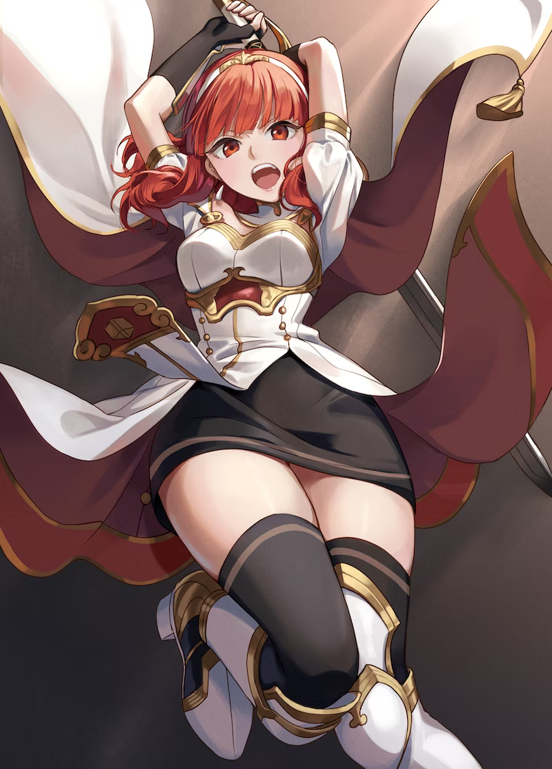 Anime monster girls and female warriors in fantasy armor and bikinis for a Dom adventurer roleplay