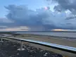 Watching the rain on the Somerset coast, UK.
