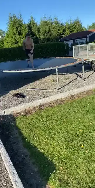WCGW jumping off a trampoline