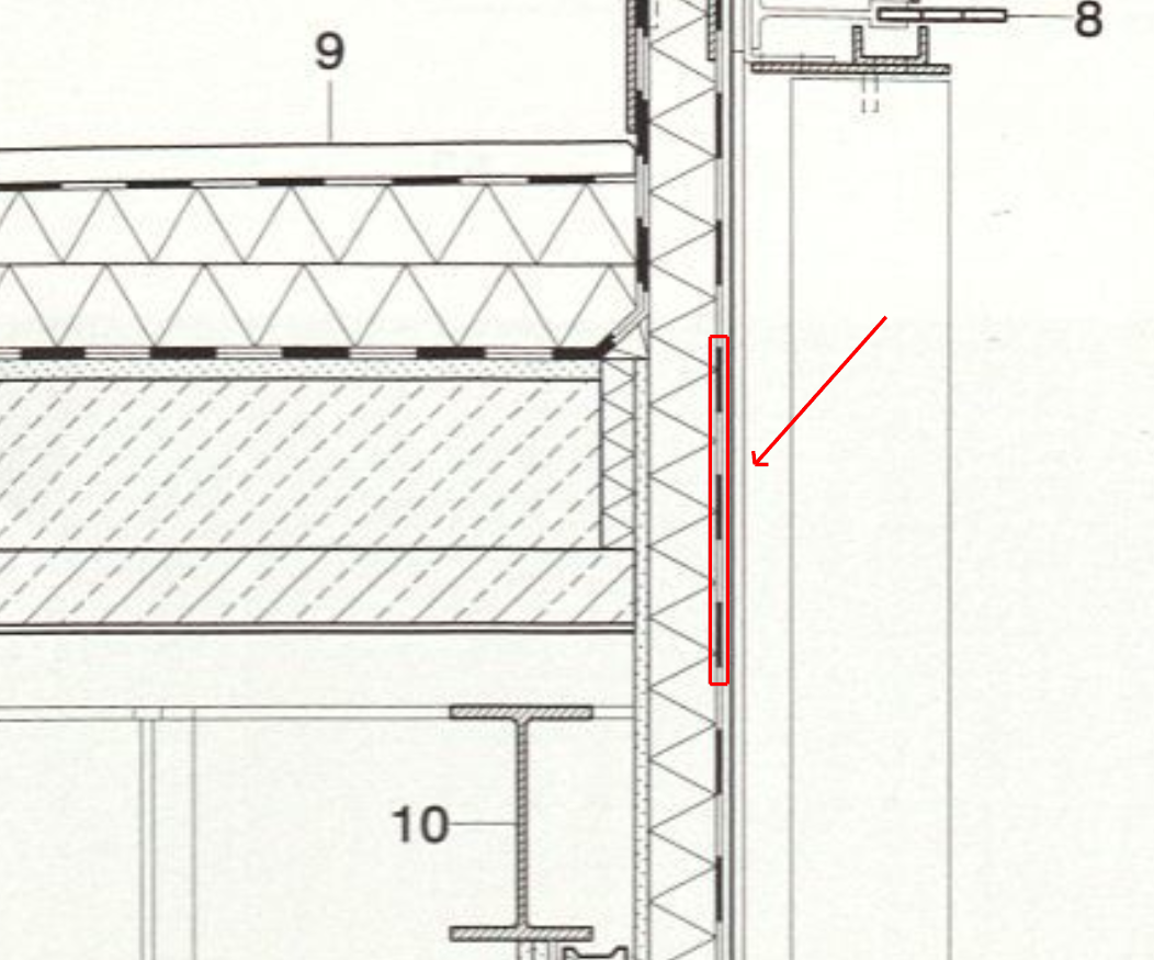 What does this black and white line mean on a construction drawing? 