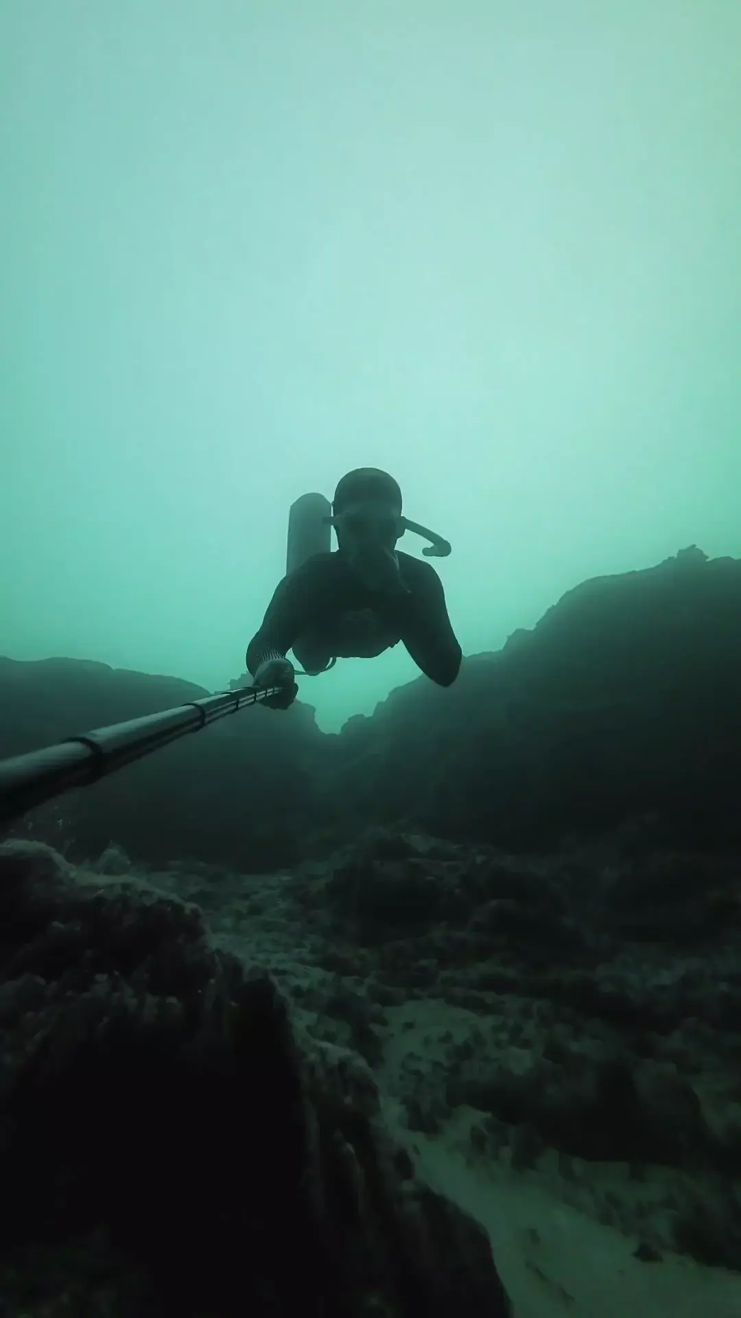 What's scarier, the 60 feet of water above me, or the hundreds of feet of water below me? 