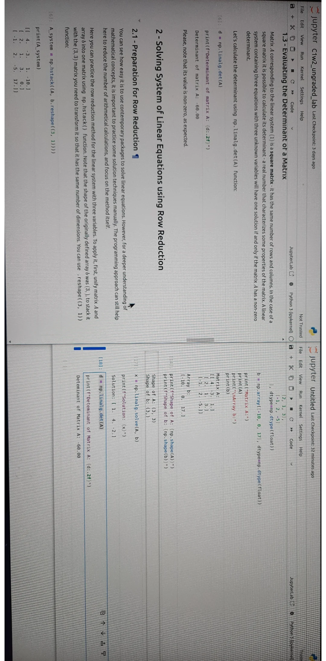 What S Wrong Here Determinant In Numpy 3x3 Matrix Scrolller