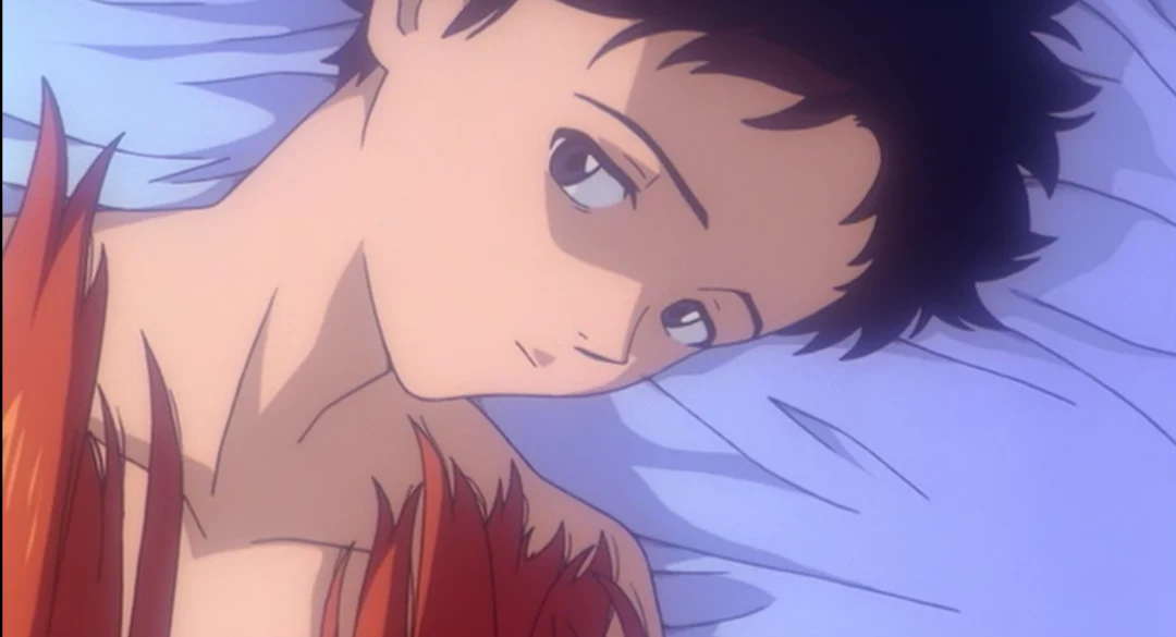 When instrumentality happens why is one of the flashbacks Shinji and