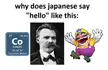 why does japanese say hello like this?