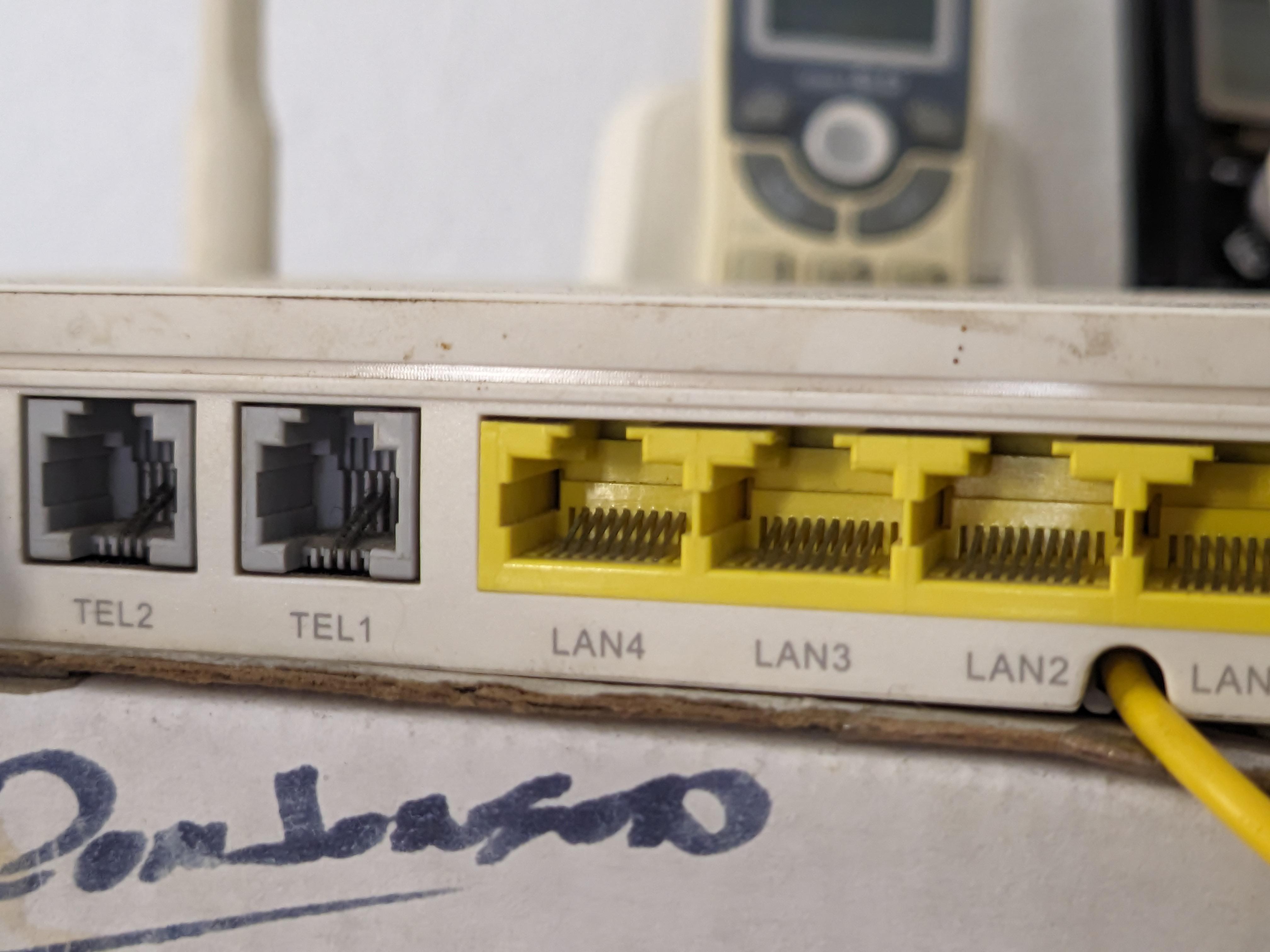 Why does my fiber optic wifi router have a Telephone 1 and 2 ports and ...