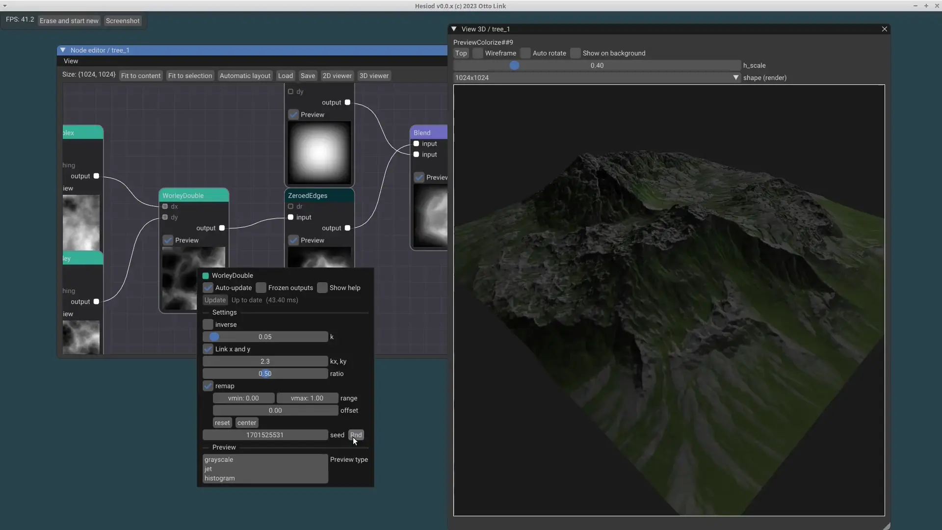 WIP - Update on a node-based procedural terrain generation application
