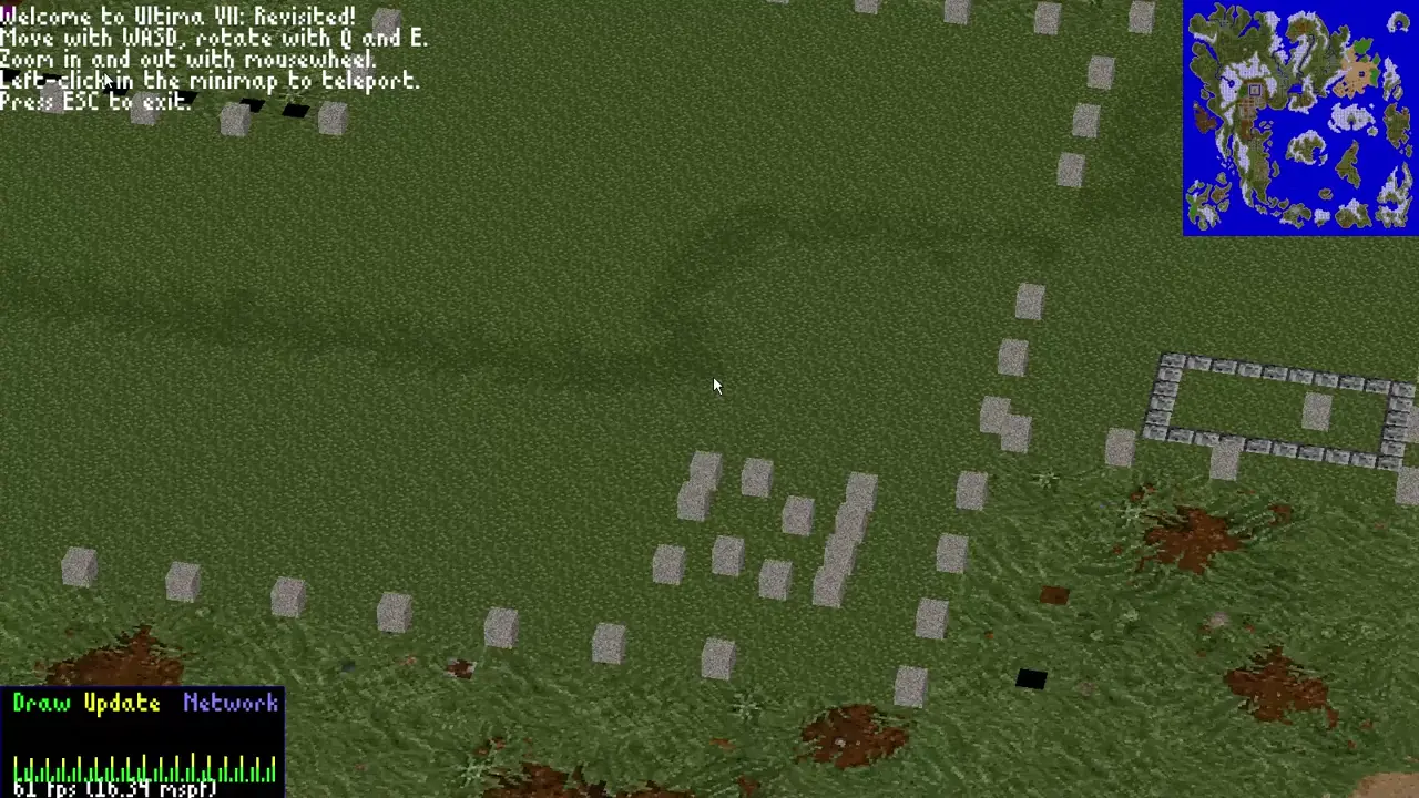 Work on Ultima VII: Revisited continues! Zoom, initial object placement and minimap.