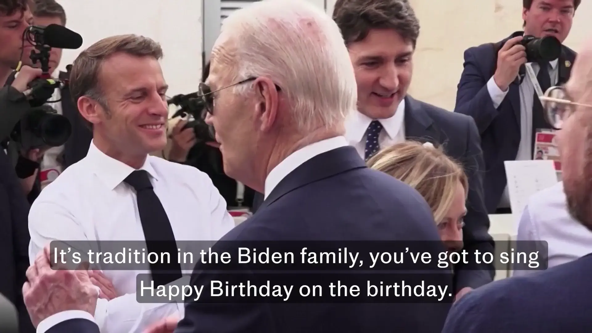 World leaders sing Happy Birthday to Olaf Scholz at G7 meeting