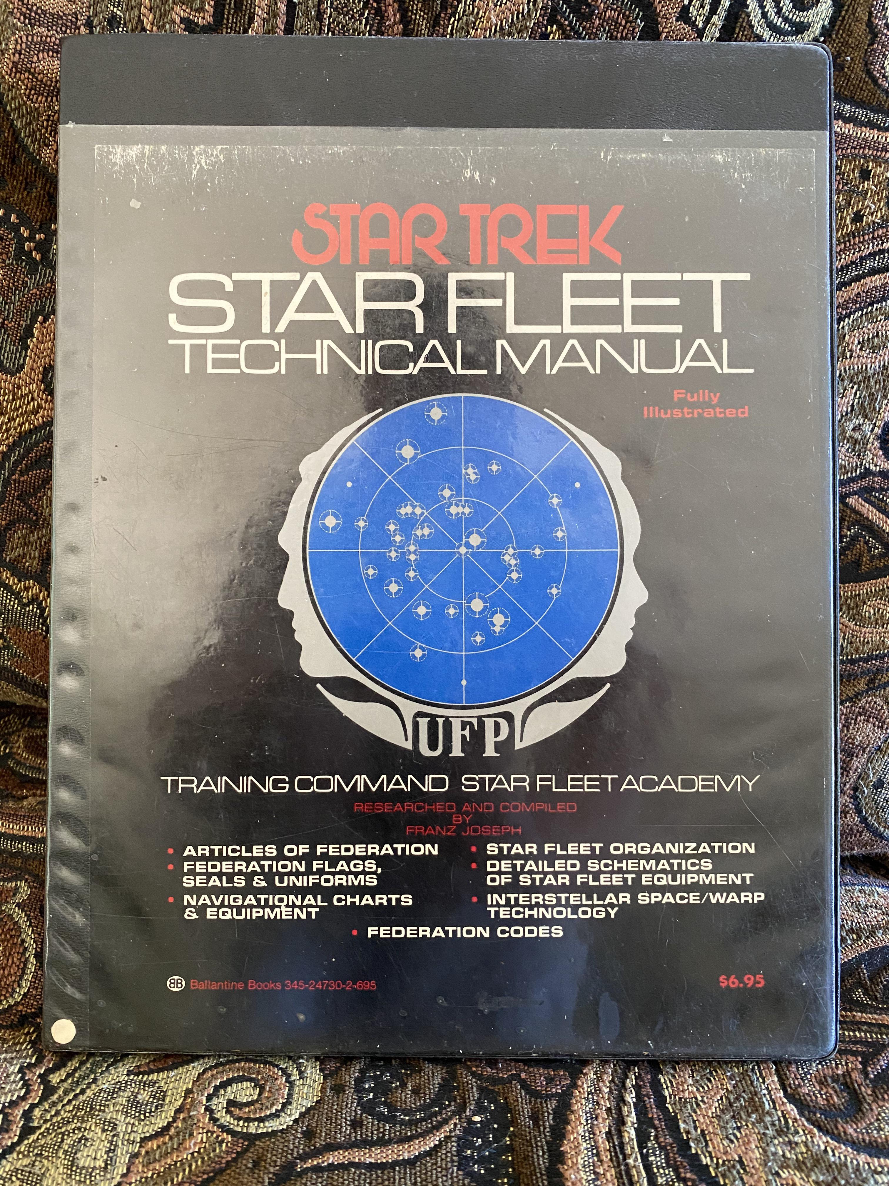 STAR TREK STAR FLEET TECHNICAL MANUAL 1975. This was the first book I ever bought with my own ...
