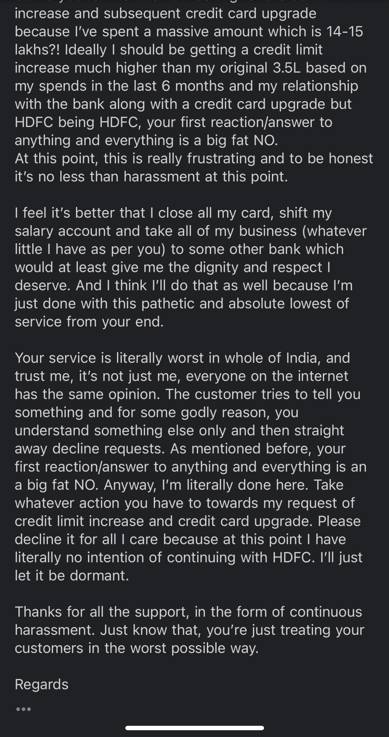 Sent HDFC a Bashing Mail and I’m Done Now, Moving Away Permanently ...