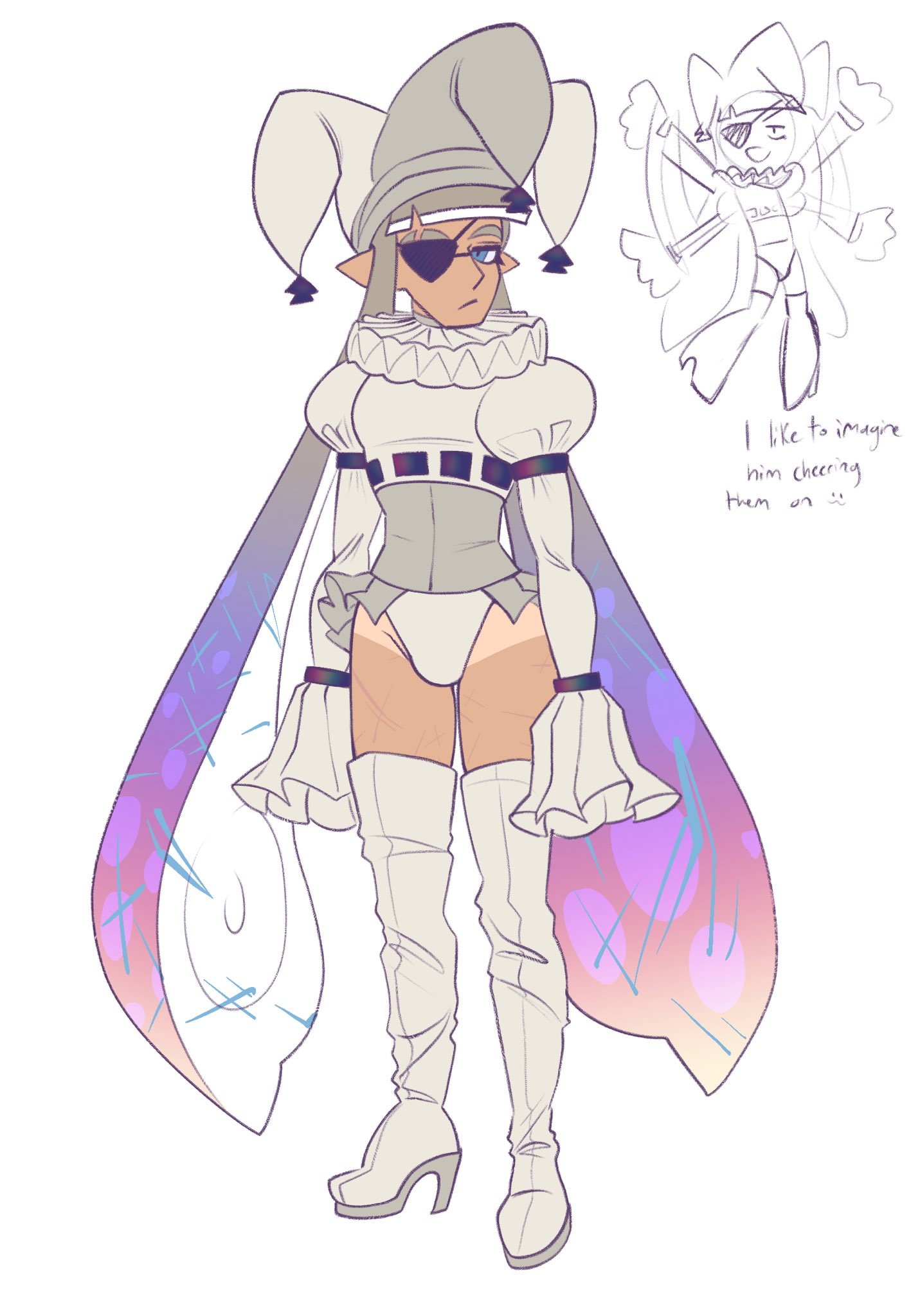 Agent 3 and Agent 8 in white Grandfest outfits, featuring a white dress with wings and a white bodysuit with a halo
