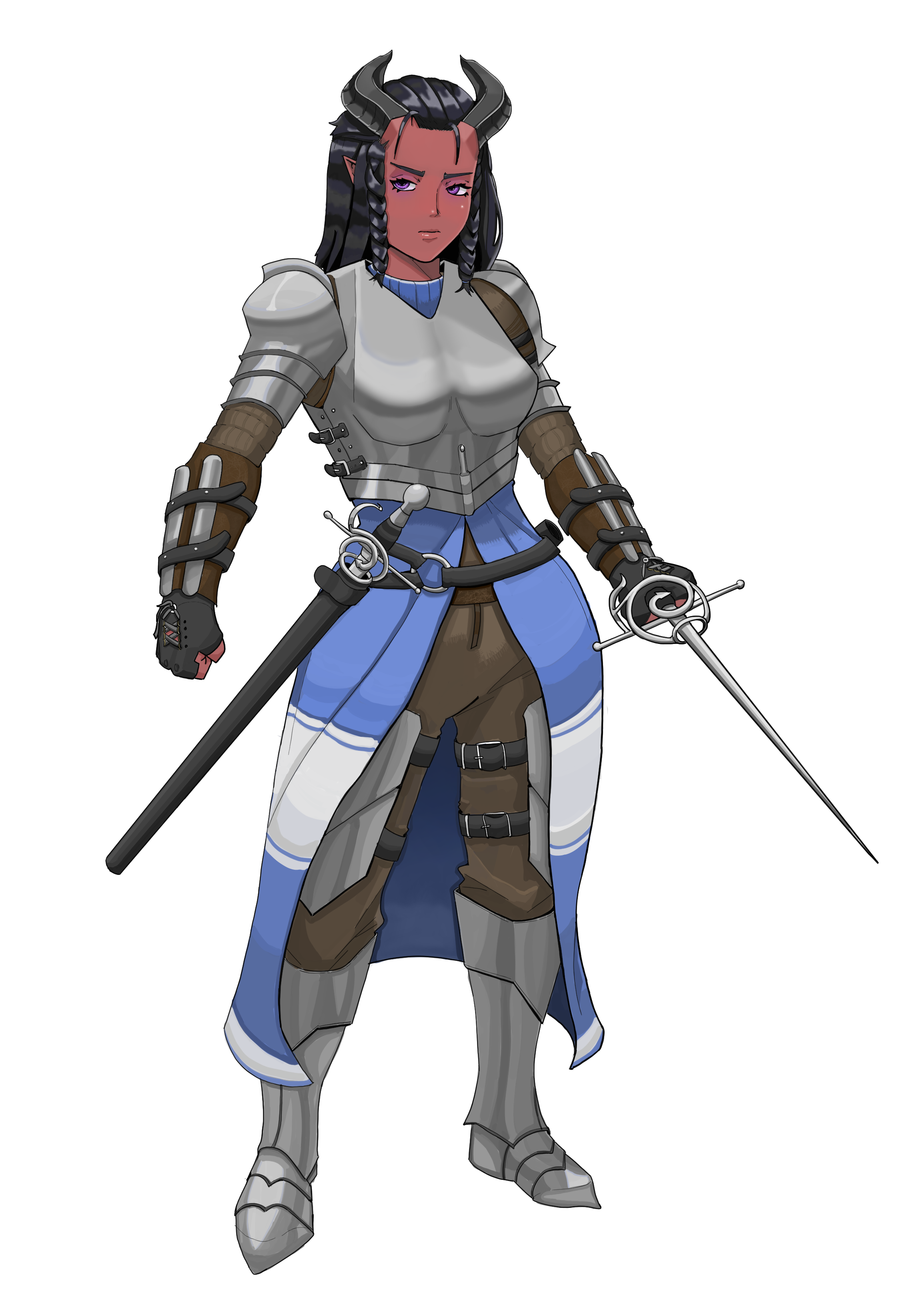 Anime art and manga comic strip of female characters in fantasy armor and robes