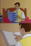 Yep, that is a book with blank pages