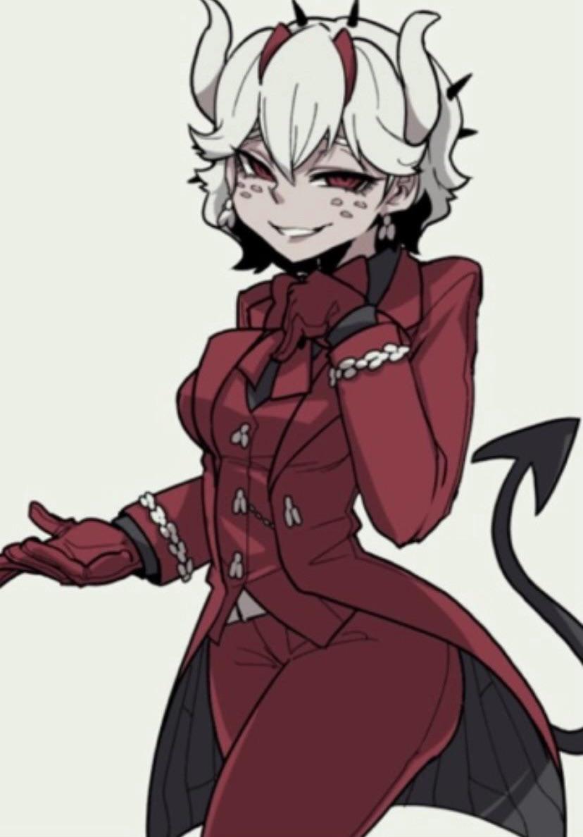Anime monster girls as a cheerleader, business woman, and in a red bikini with ahegao expressions