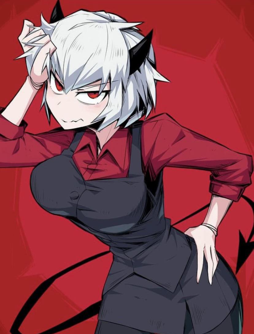 Anime monster girls as a cheerleader, business woman, and in a red bikini with ahegao expressions