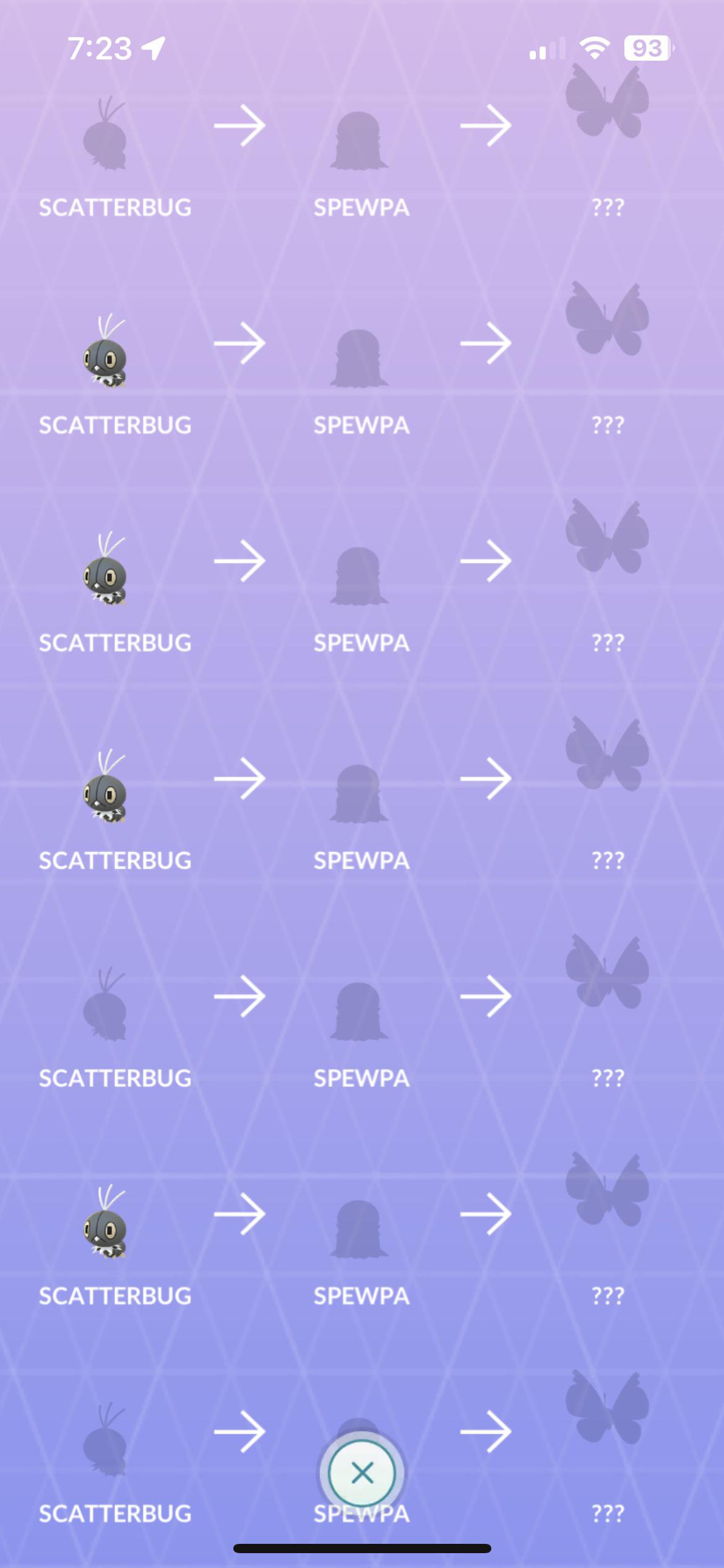 I have 2 scatterbugs left to catch, but the Pokédex shows 4 unknown ...