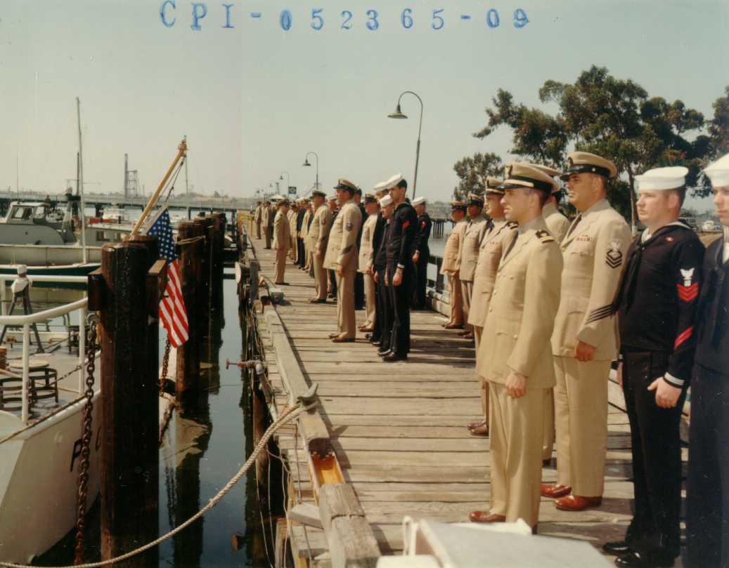 Commissioning ceremony for Coast Guard Squadron One at Base Alameda, 27 May 1965