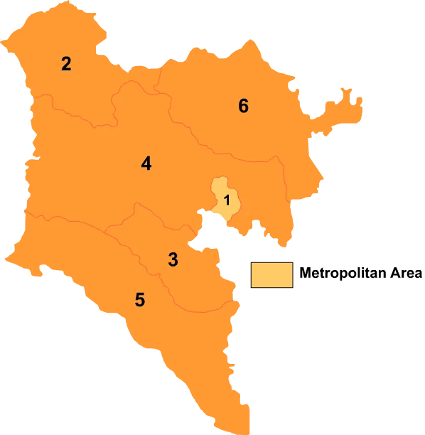 Hinggan divisions: Horqin Right Middle Banner is 5 on this map