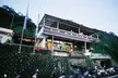 Smoky Inn resort building on a hillside with motorcycles parked in front