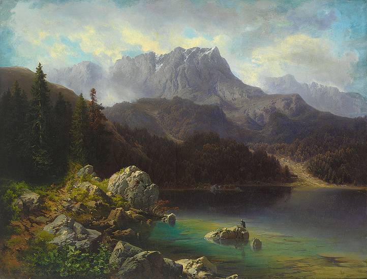 The Zugspitze in 1864 (oil by Max Wolfinger)