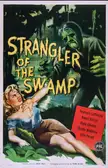 Vintage 1940s American film poster of a monstrous green figure and a blonde white girl in a dark swamp