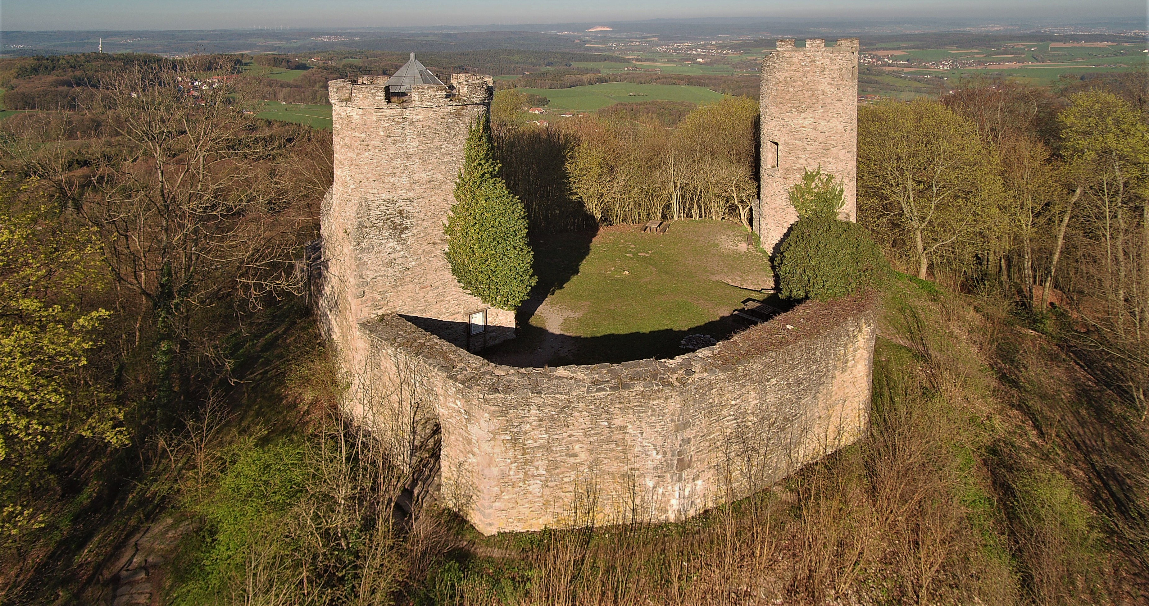 The main castle with the South Tower in the foreground
