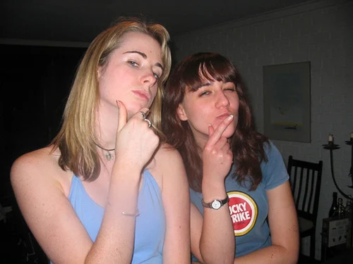 Briony and Dani contemplate something