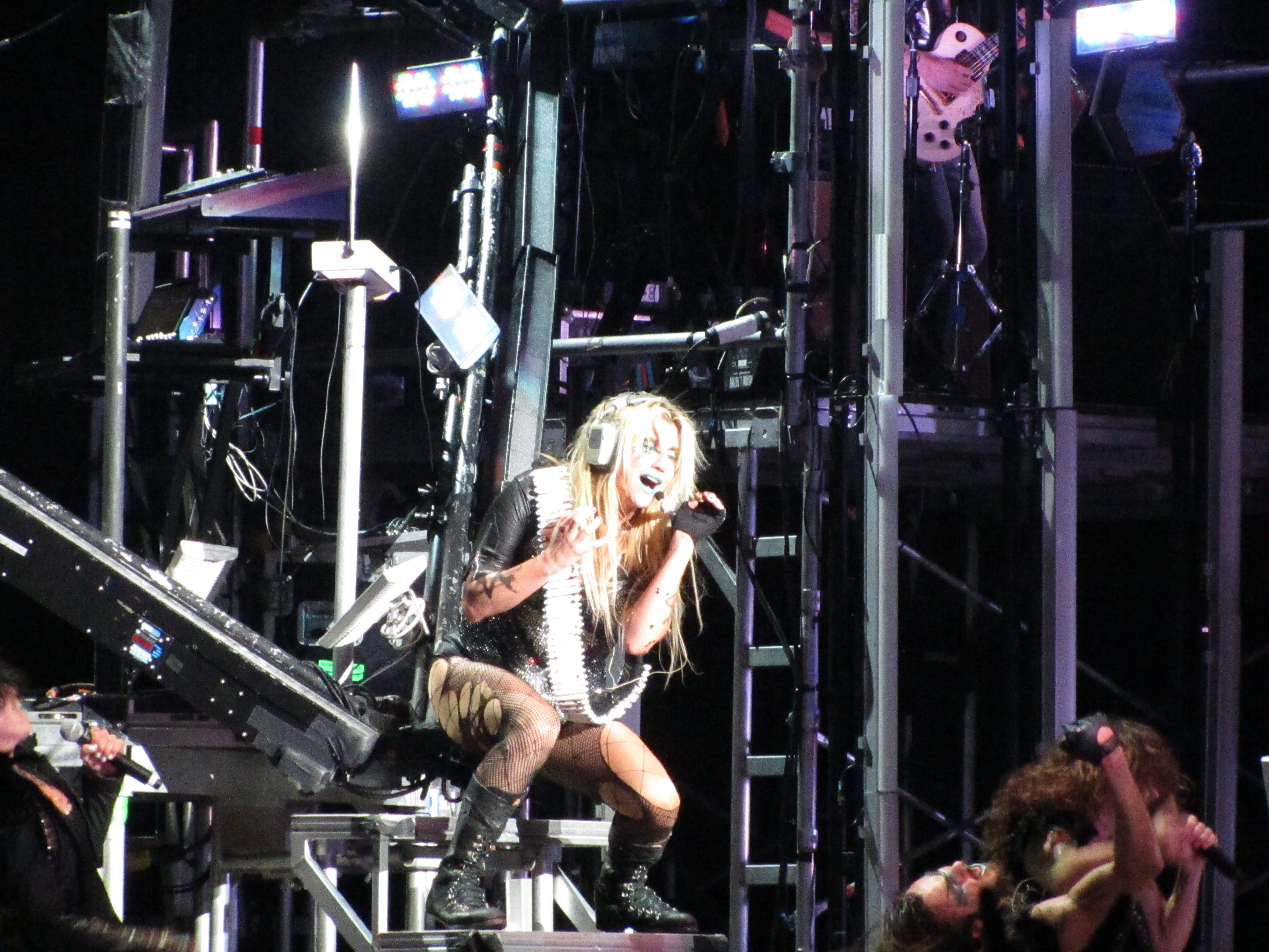 Kesha performing "Blow" on the Get Sleazy Tour