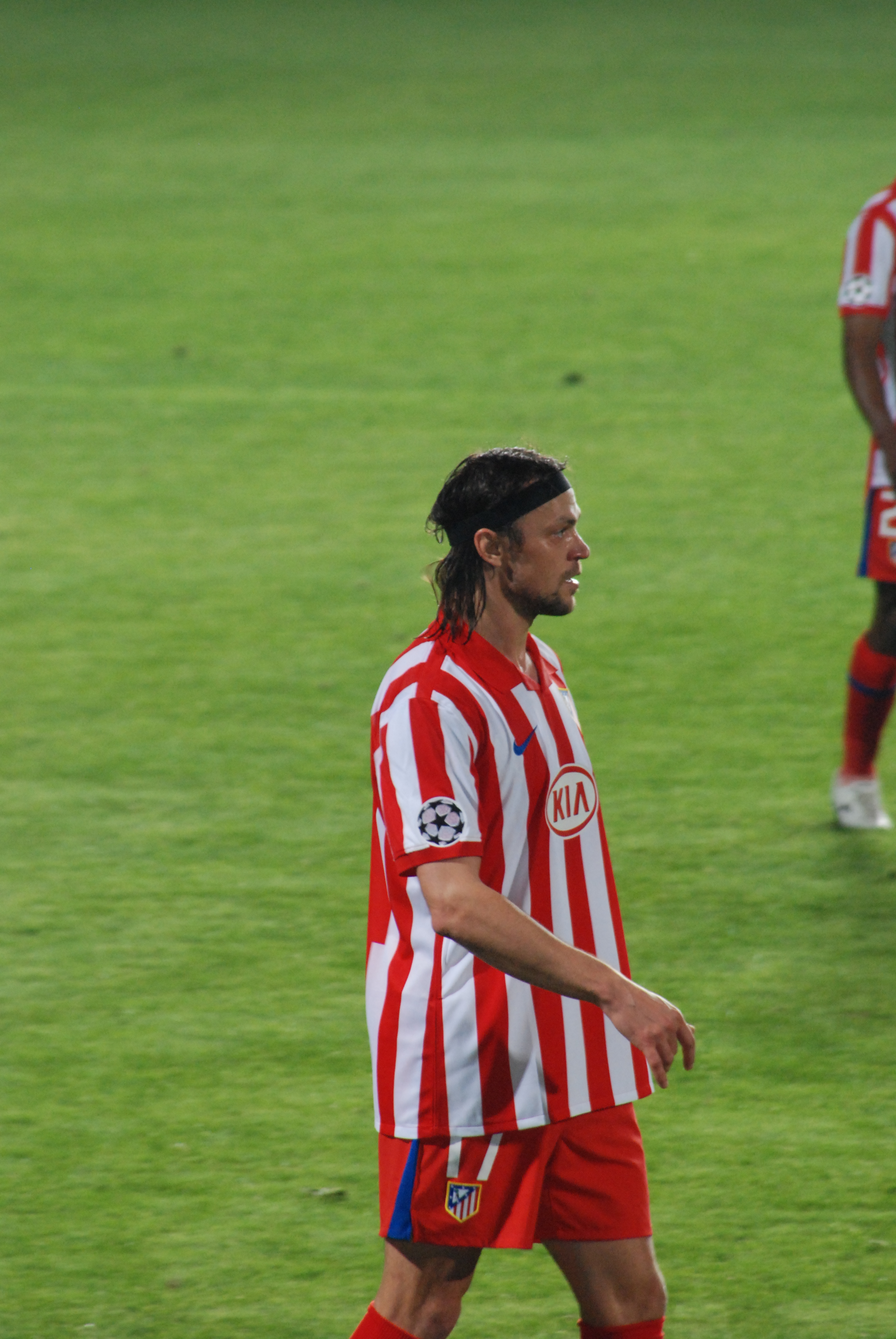 Ujfaluši playing for Atlético Madrid in 2009.