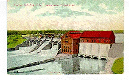 Vintage postcard of Croton Dam powerhouse (prior to the second 2 generating units added in 1915)
