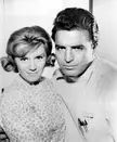 Vince Edwards as Ben Casey and guest star Kathleen Nolan, 1964