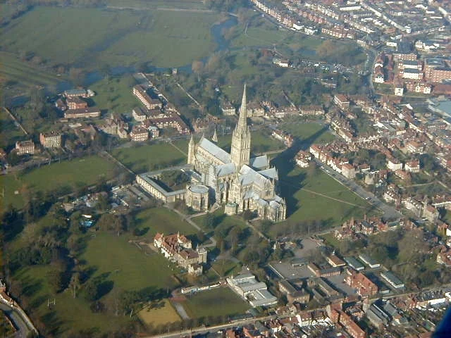 Salisbury Cathedral School (below left of centre)