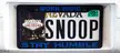 BMW car back view featuring a Nevada license plate with 'SNOOP' and a Las Vegas sign graphic