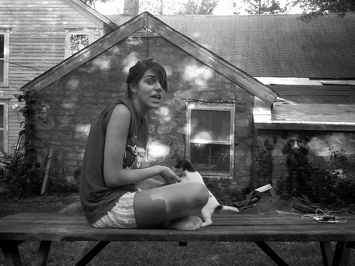 Ciara and Lily 27 July 2008 24 bw