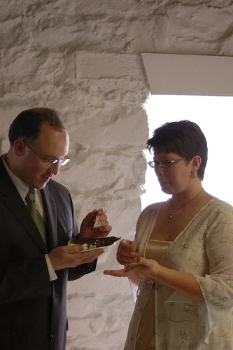 Cutting the cake