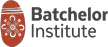Batchelor Institute of Indigenous Tertiary Education logo with a red oval icon and dark grey text on a white background