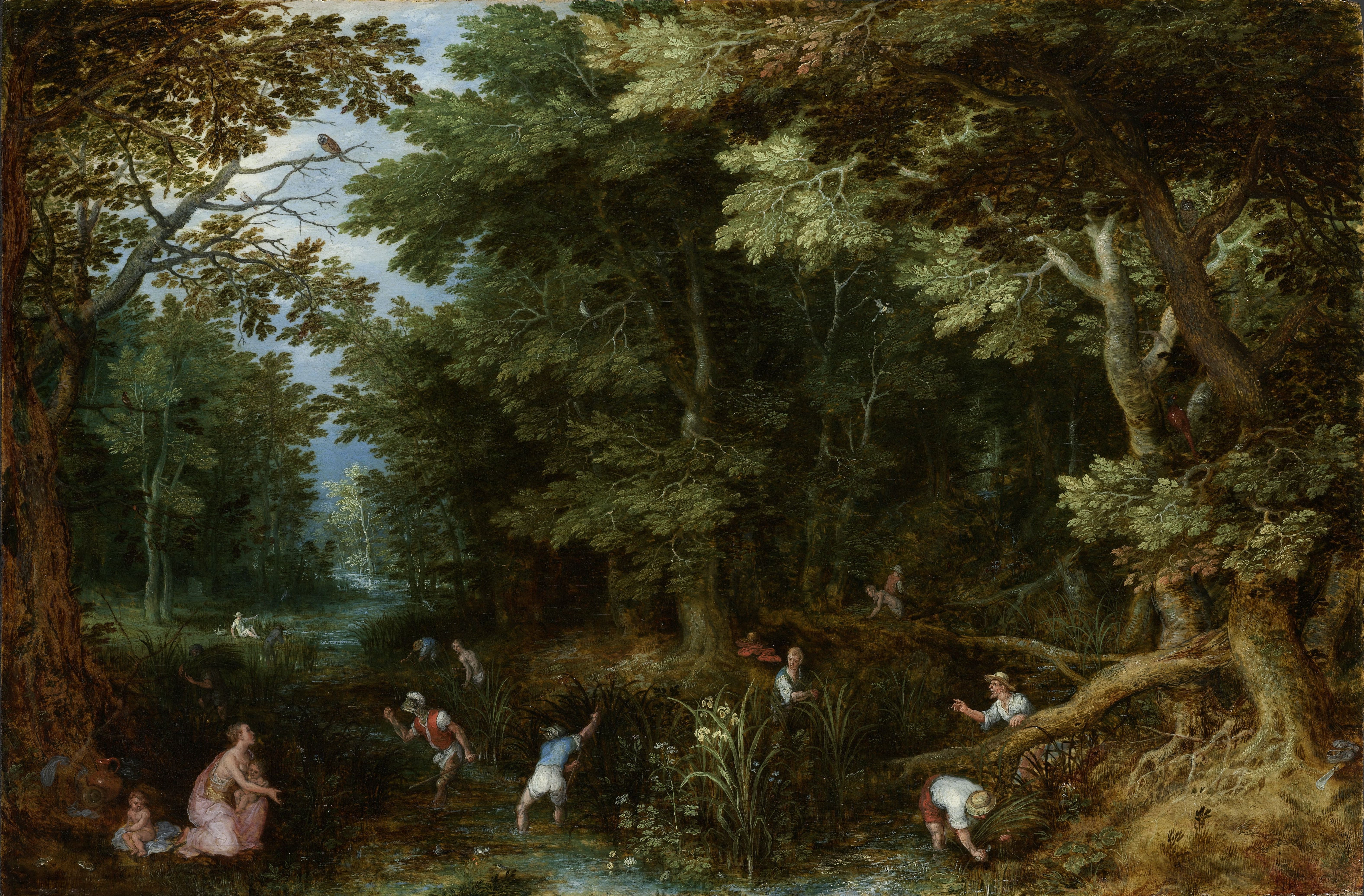 Latona and the Lycian Peasants, ca. 1605, by Jan Brueghel the Elder.