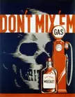 A 1937 poster warns U.S. drivers about the dangers of mixing alcohol and driving