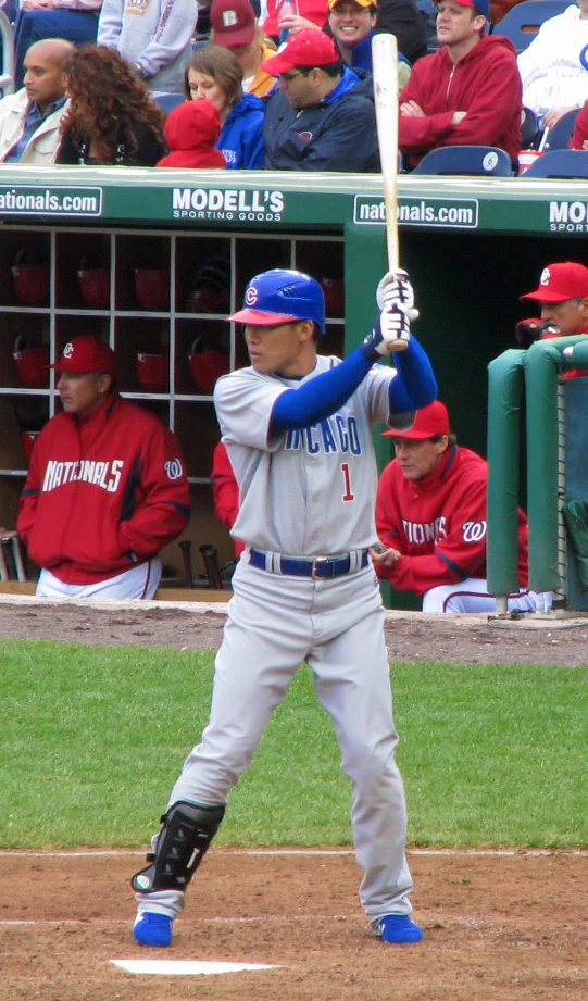Fukudome at bat with the Chicago Cubs