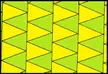 Square tiling isogonal tiling with alternating yellow and green triangles in vertical columns.