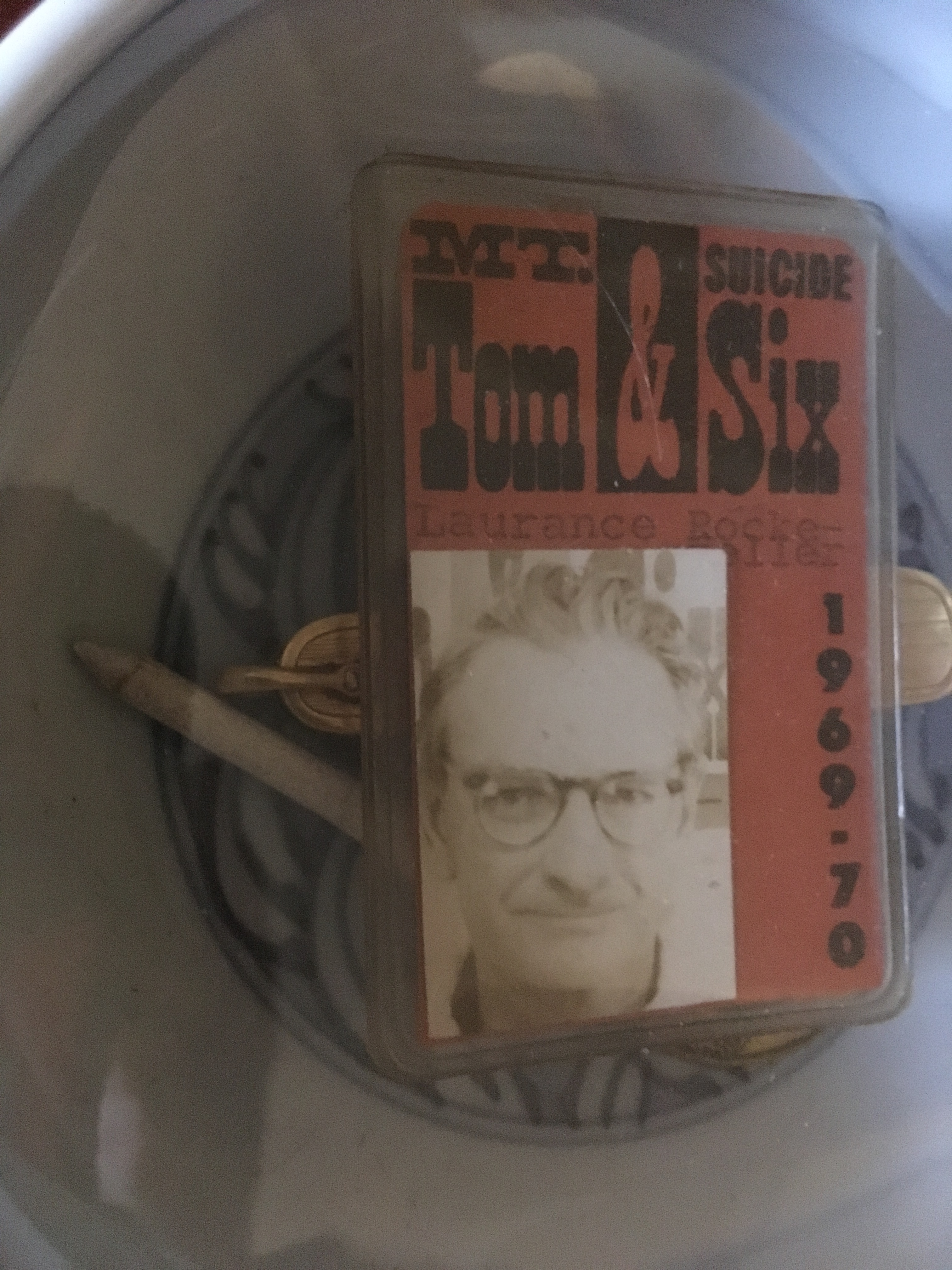 Laurance Rockefeller's ski pass for the years 1969-1970 for Mount Tom and Suicide Six in Woodstock Vermont