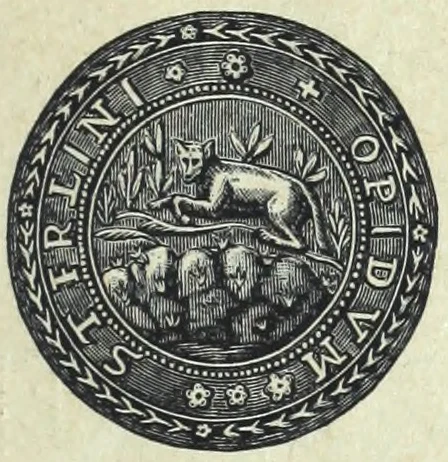 The Wolf Craig Seal. The ancient coat of arms of Stirling also show a wolf upon a rock above a stream.[3]