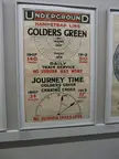 Vintage London Underground Hampstead Line framed poster on a wall at the London Transport Museum